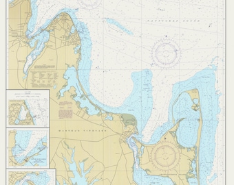 Martha's Vineyard Map - East End 1992 - Nautical Chart Print