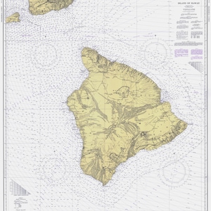 Hawaii Map - 1978 - Nautical Chart Print