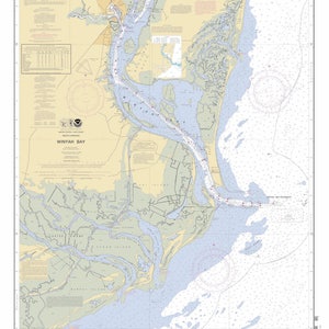 Winyah Bay Mappa - Carolina del Sud Chart 2012 - Nautical Chart Print