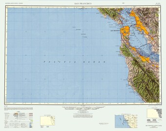 San Francisco Map - 1947 - Nautical Chart Print
