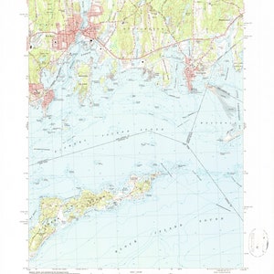 Mapa topográfico místico (CT) 1984 - Impresión de cartas náuticas