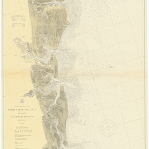 Sapelo Insel zu Amelia Insel Karte 1922 - Seekarte Druck