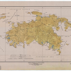 Mapa de St. John - Carta Histórica USVI 1948 (lista de atacado) - Impressão de Carta Náutica