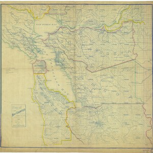Carte de la baie de San Francisco - 1902 - Impression de carte marine