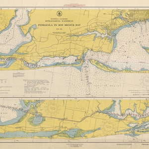 Mapa de Pensacola a Bon Secour Bay - 1948 - Impresión de cartas náuticas