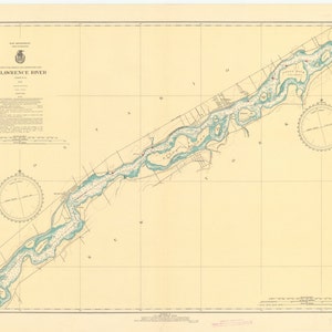 St. Lawrence River Map - Chart #12 1937 - Nautical Chart Print