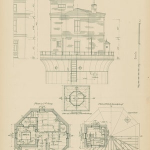 Wolf Trap Lighthouse Plans - 1893 - Etsy