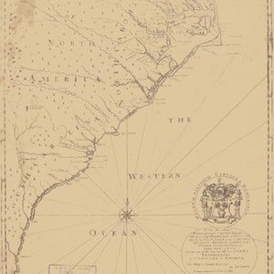 The Western Ocean 1709 - Nautical Chart Print