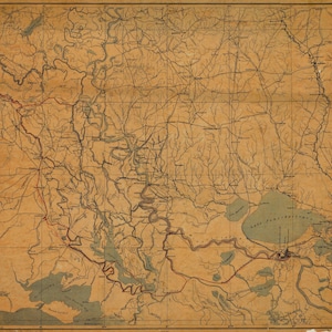 Río Mississippi 1863 - Impresión de cartas náuticas