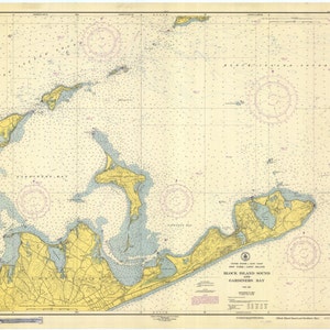 Mappa di Montauk - Montauk Point 1951 - Stampa Carta Nautica