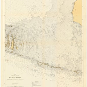 Florida Reefs-kaart - nautische kaart afdrukken