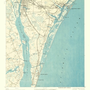 Wilmington, North Carolina Map - 1948