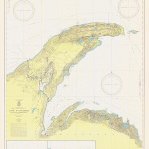 Lake Superior Karte - Big Bay Point to Redridge 1948 - Seekarte Druck