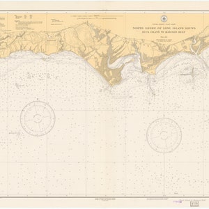 North Shore of Long Island Sound - Duck Island to Madison Reef 1935 - Impresión de cartas náuticas