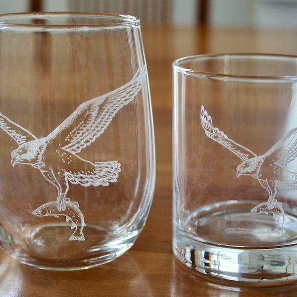 Osprey Engraved Glasses