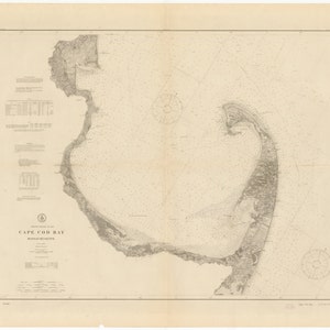 Carte de Cape Cod 1910 - Impression de cartes marines