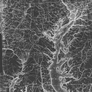 Mappa della baia di Chesapeake 1840 (A) - Stampa di carta nautica