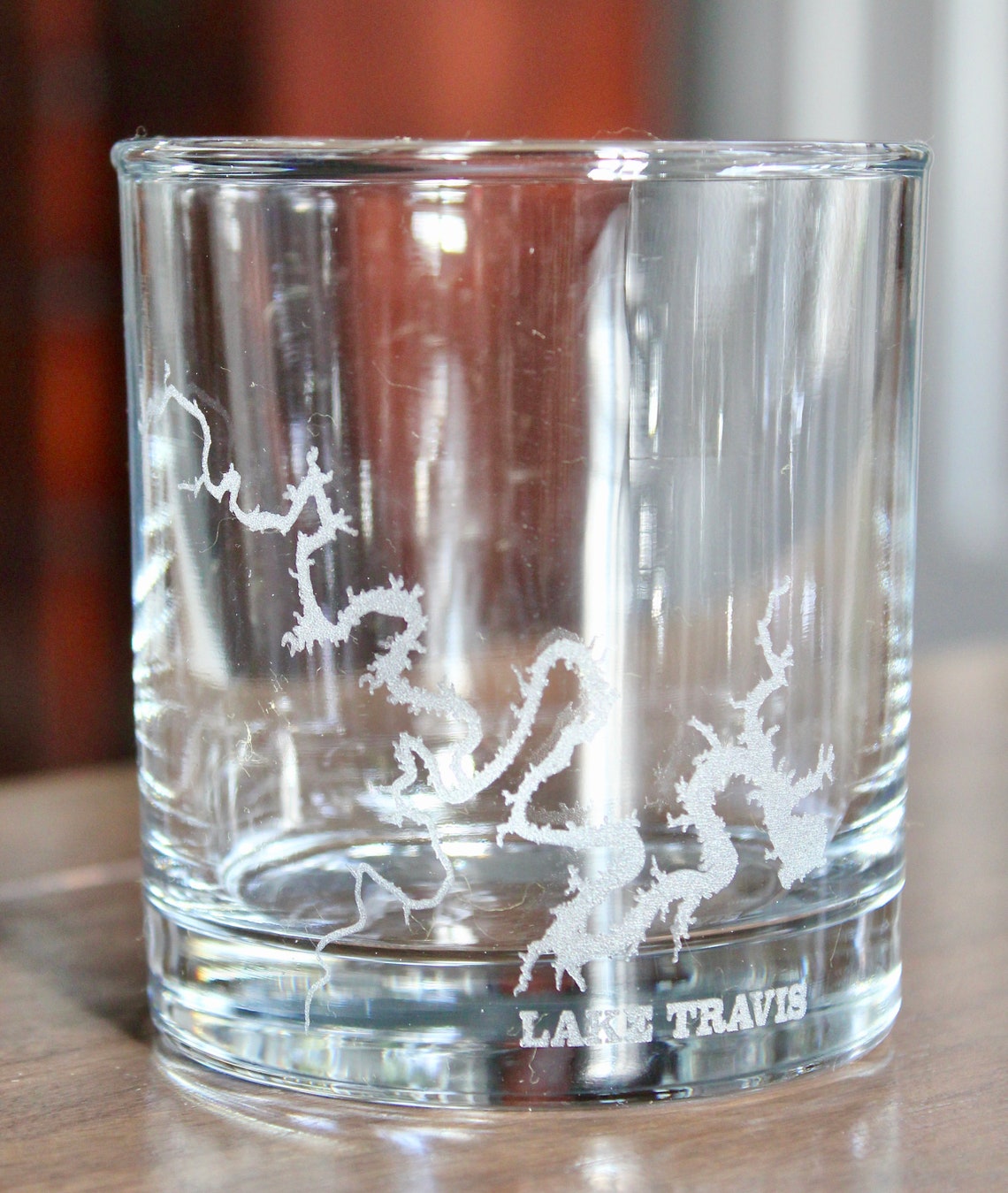 Lake Travis Map Glasses Etsy