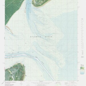 Tybee Island Mapa - Cuadrángulo Norte 1978 - Impresión de cartas náuticas