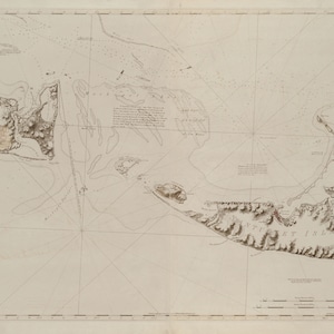Nantucket & Martha's Vineyard Map 1776 - Seekarte Print
