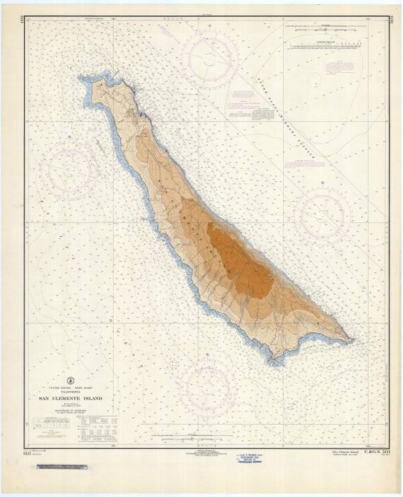 San Clemente Island Map 1966