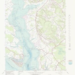 Mapa Rock Point MD - 1974 - Impressão de carta náutica