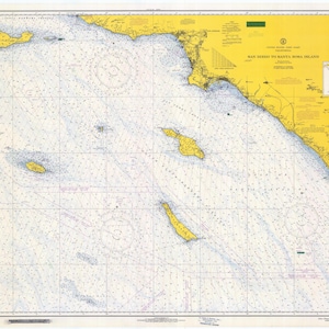 Mapa de San Diego a Santa Rosa Island 1966 - Impressão de carta náutica