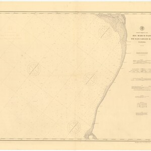 Mapa Big Marco Pass do zatoki San Carlo z 1897 r. – wydruk mapy morskiej