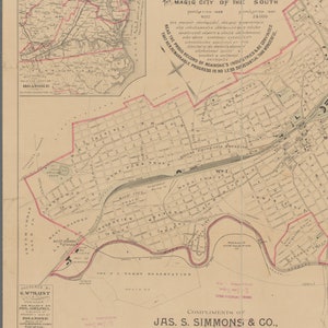 Roanoke Virginia Map - Nautical Chart Print