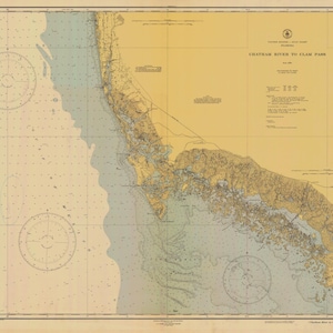 Nápoles Mapa - Río Chatham a Clam Pass Carta Histórica 1931 - Carta Náutica Print