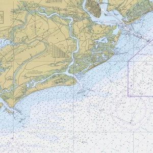Edisto to Charleston 1977 - No Border - 1 copy only - Nautical Chart Print