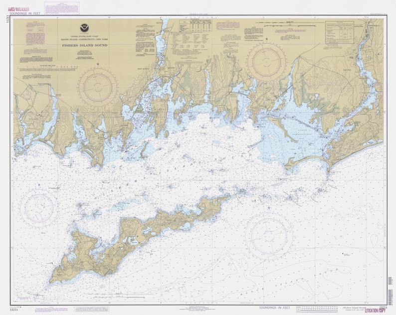 Fishers Island Map 1991 Nautical Chart Print - Etsy