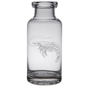 Shrimp Engraved Glass Carafe