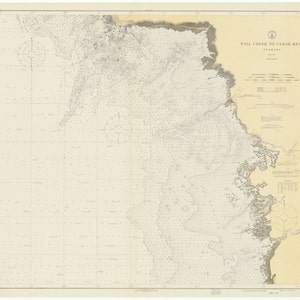 Wall Creek to Cedar Keys Florida Historical Map 1931 - Nautical Chart Print