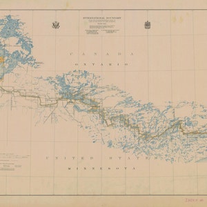 Mapa histórico de las aguas limítrofes de 1930: impresión de cartas náuticas