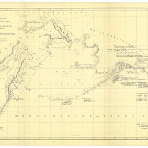 Carte de la Russie et de l’Alaska 1802