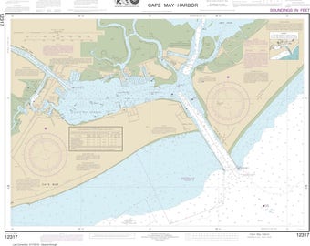 Cape May Harbor 2015 - Nautical Chart Print