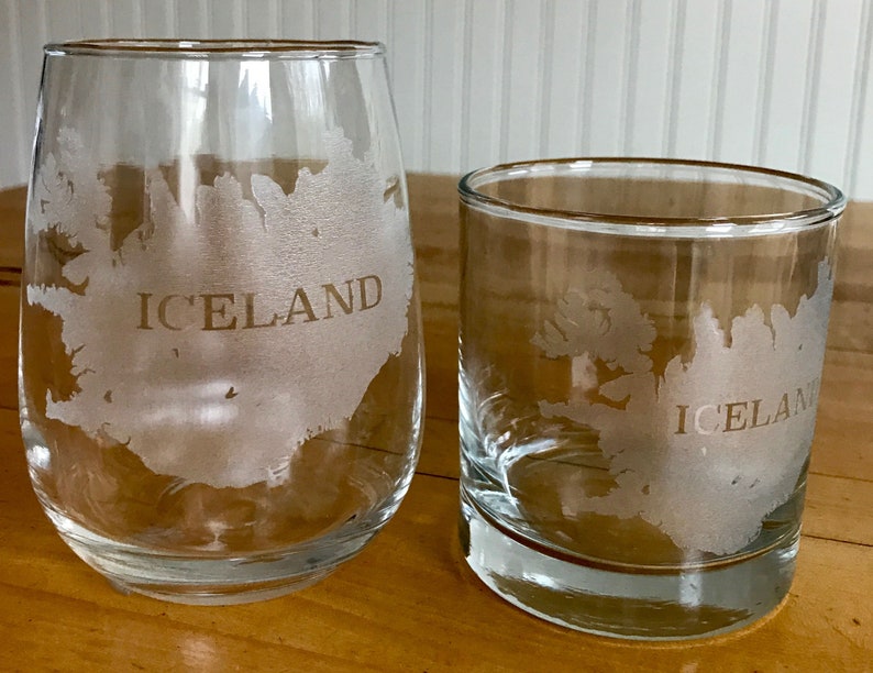 Iceland Map Glasses image 1