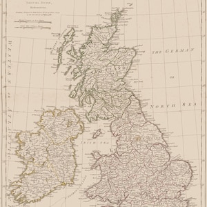 Mapa de las Islas Británicas e Irlanda