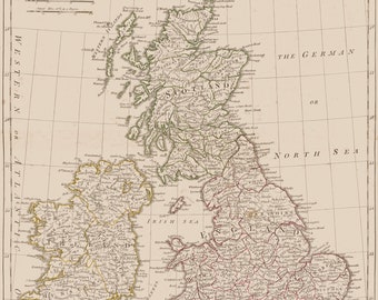 Mappa delle isole britanniche e dell'Irlanda