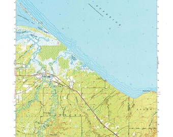 Odanah Wisconsin Topographic Map 1964 - Nautical Chart Print