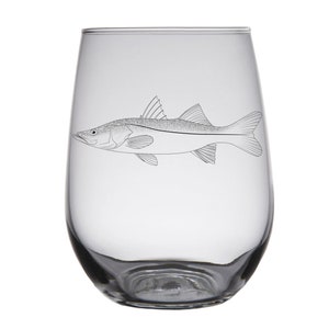 Snook Engraved Glasses