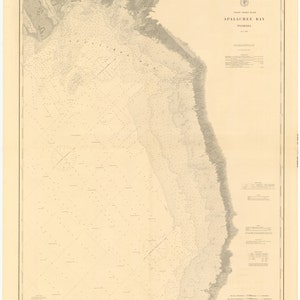 Carte de la baie d'Apalachee, 1889 - Impression de carte marine
