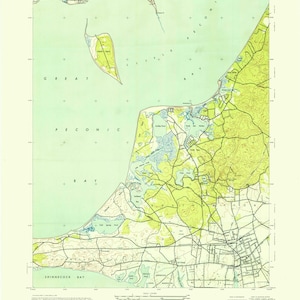 Southampton- Long Island Map - 1947