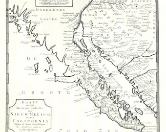 Carte de Basse-Californie 1765 - Impression de carte marine
