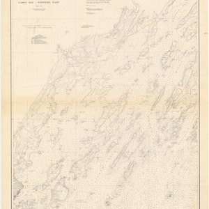 Casco Bay Maine Karte 1943 - Seekarte Druck