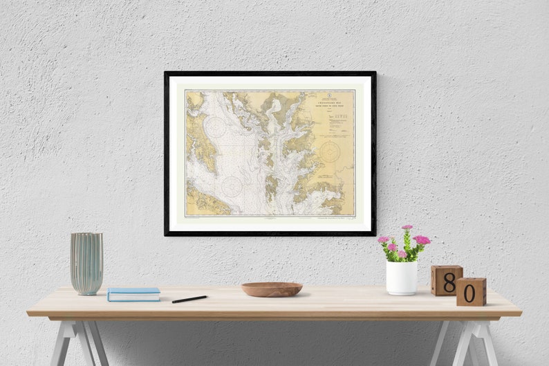 Chesapeake Bay Map 1934 Nautical Chart Print image 2