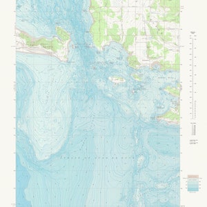 Richardson WA Mapa - 1977 - Impresión de carta náutica