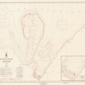 Grand Island Map - Michigan - Lake Superior 1965 - Nautical Chart Print