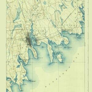 Fairhaven Map - 1893 - Nautical Chart Print